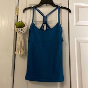 EUC ALO tank athletic wear Sz. S/M Teal blue